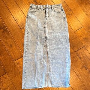 Amazon Light Blue Denim Maxi Skirt